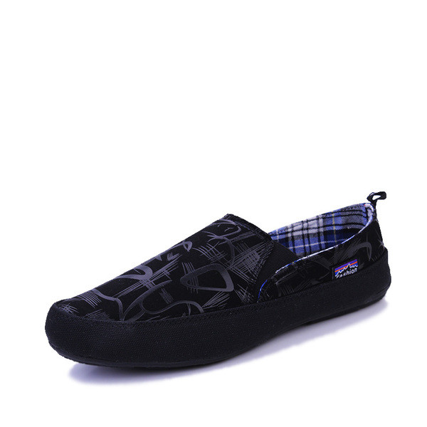 Мъжки мокасини с шарка в трицвята