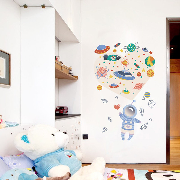 Детски стенни стикери  астронафти 