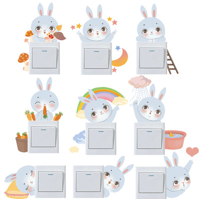 Детски стикери малки зайчета -комплект 9 бр.