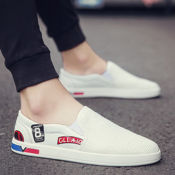 Ανδρικά μοκασίνια σε μαύρο και λεύκο χρώμα 