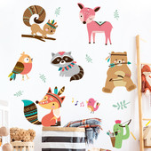 Детски самозалепващи се стикери животински свят 