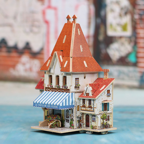 3D παζλ - σπίτι σε τρία μοντέλα