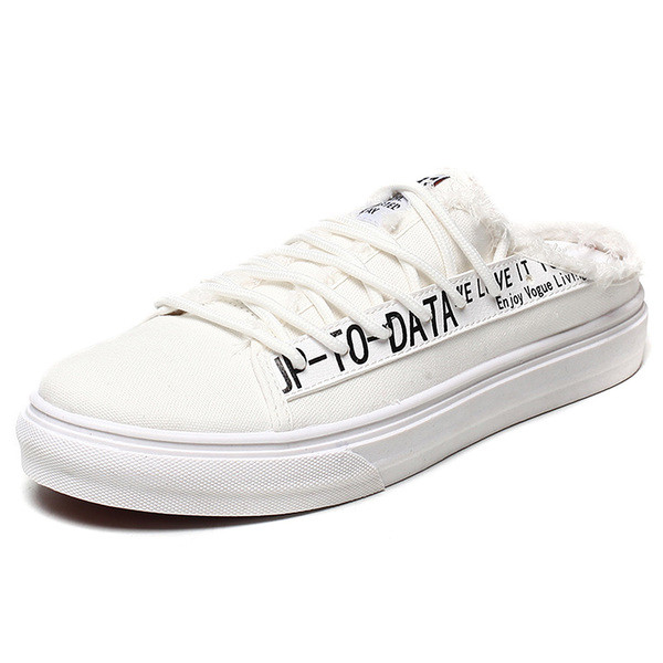 Мъжки мокасини с връзки в бял, червен и черен цвят