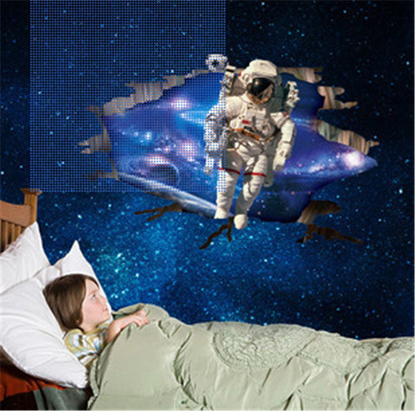 3D öntapadós matricák dekorációs bolygókhoz