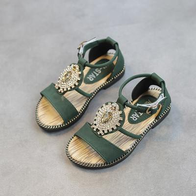 Παιδικά σανδάλια για κορίτσια με τρισδιάστατη διακόσμηση