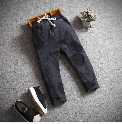 Παιδικά αθλητικά casual παντελόνια για αγόρια σε σκούρο χρώμα