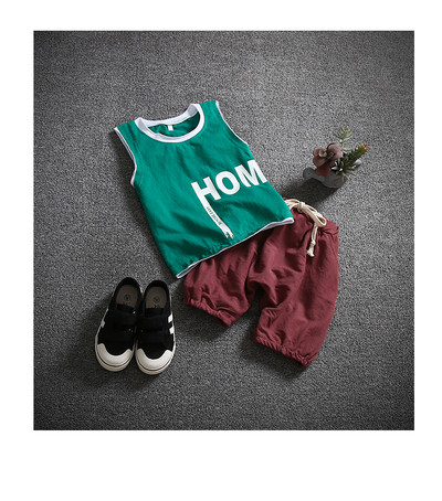 Αθλητικό set  για αγόρια  t-shirt με επιγραφή και μακρύ παντελόνι