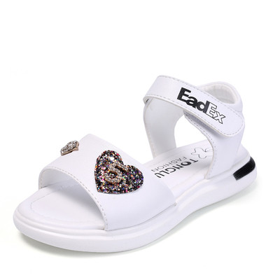 Σύγχρονα σανδάλια για κορίτσια σε λευκό και ροζ χρώμα