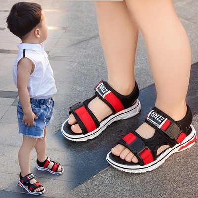 Детски ежедневни сандали за момчета в черен, червен и син цвят