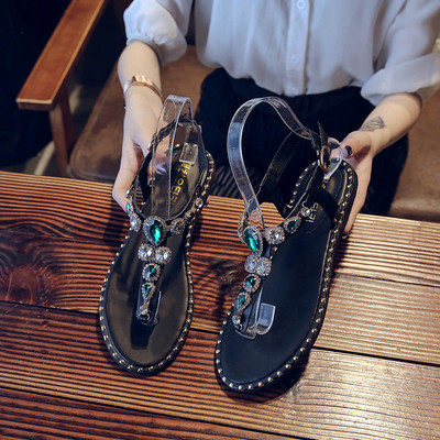 Sandale comode casual dama cu pietre in trei culori