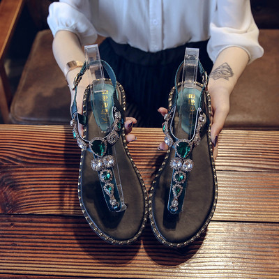 Sandale comode casual dama cu pietre in trei culori