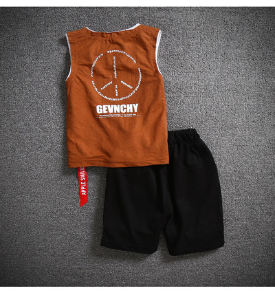 Детски ежедневен комплект за момчета - потник и панталони с надпис