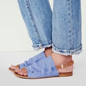 Удобни ниски дамски сандали от еко кожа в четири цвята