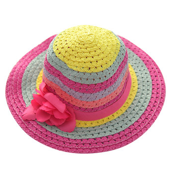 Παιδικό καπέλο για κορίτσια με διακόσμηση λουλουδιών