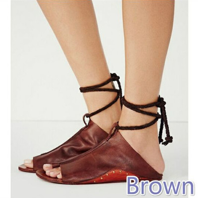 Περιστασιακά γυναικεία σανδάλια, σε ρωμαϊκό στυλ από δέρμα-σε τρία χρώματα