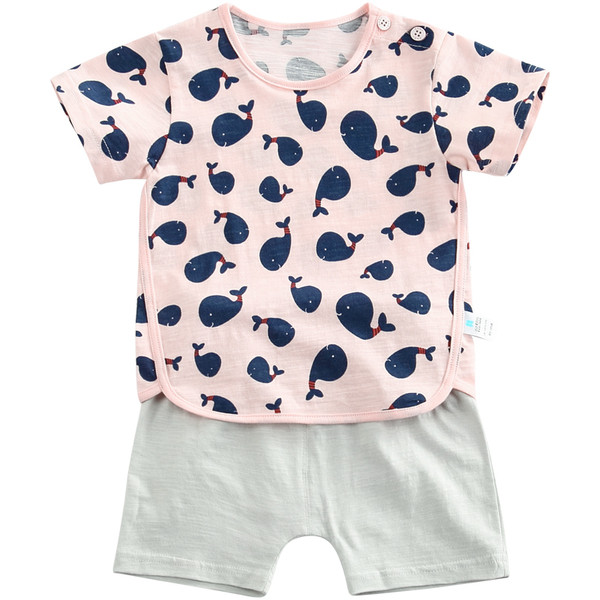 Set copii pentru baieti - tricou cu sampanie si pantaloni scurti