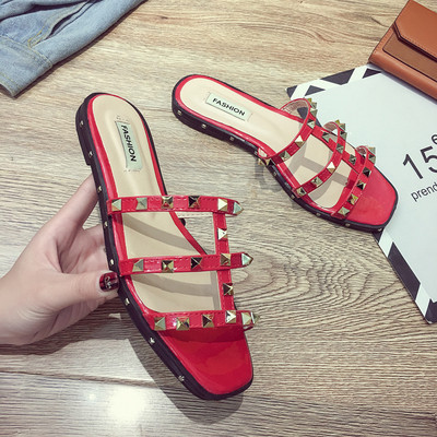 Papuci de damă cu ochiuri pe talpă plată în trei culori