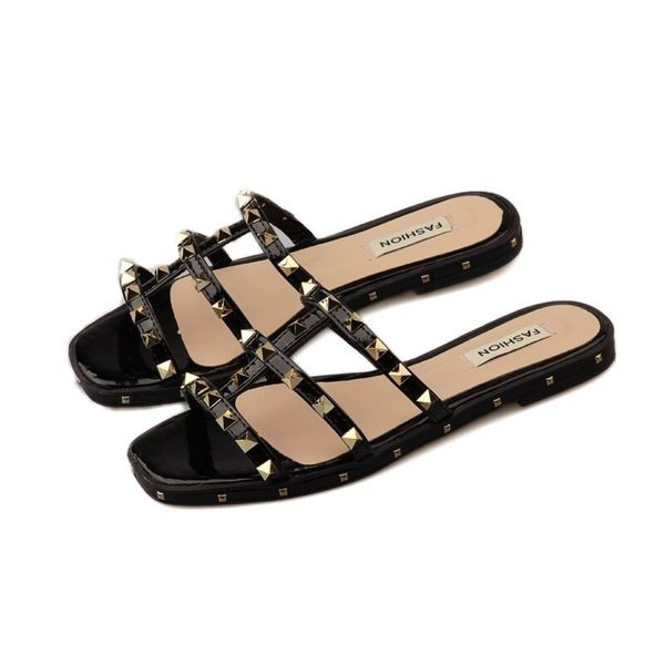 Papuci de damă cu ochiuri pe talpă plată în trei culori