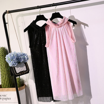 Rochie de vara moderna cu panglica pe spate