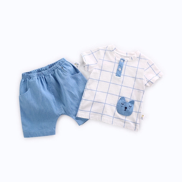 Set pentru copii cu imprimeu 3D și pantaloni scurți