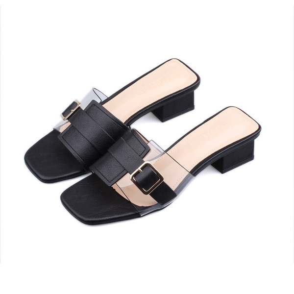 Papuci moderni de dama cu toc joasa in trei culori