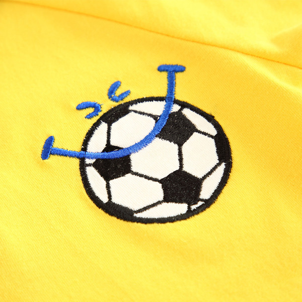 Set sport pentru copii - Tricou cu imprimeu brodat si pantaloni scurti cu margine colorata