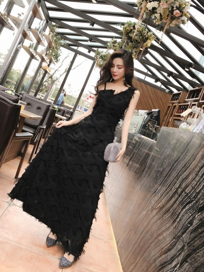 Rochie lunga eleganta in doua culori