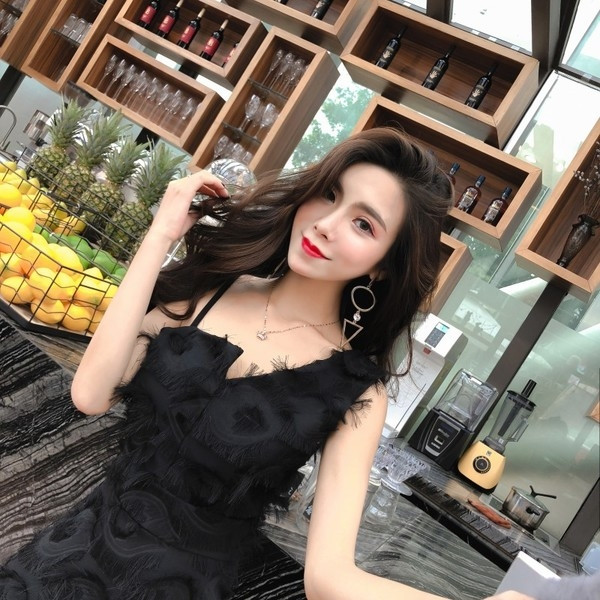 Rochie lunga eleganta in doua culori