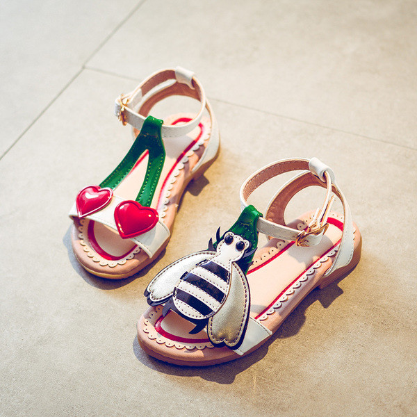 Παιδικά μοντέρνα σανδάλια για κορίτσια με 3D διακοσμήσεις