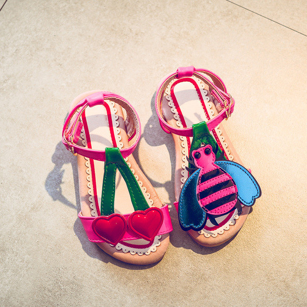 Παιδικά μοντέρνα σανδάλια για κορίτσια με 3D διακοσμήσεις