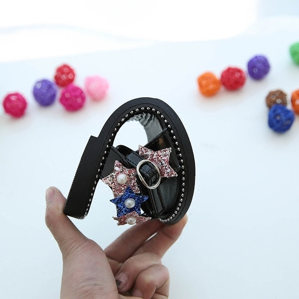 Sandale moderne pentru fete pentru copii cu decor stea in doua culori