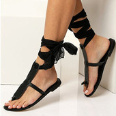 Un model interesant de sandale casual dama din piele ecologica in doua modele