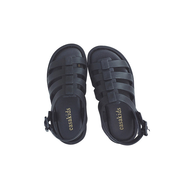 Sandale romane pentru copii potrivite pentru baieti si fete in negru si culoarea corpului