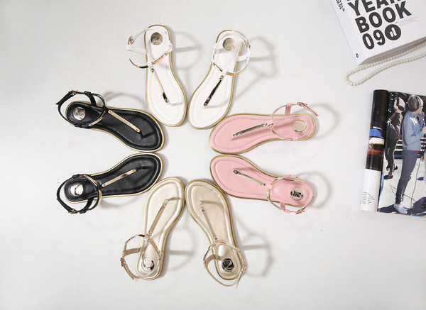 НОВИ ниски дамски сандали в четири цвята