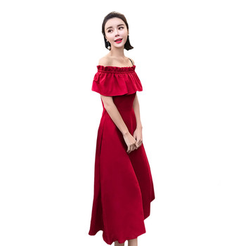 Φρέσκο γυναικείο ​​φόρεμα  με πεσμένα μανίκια