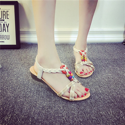 NOU model confortabil de sandale dama, fara inchidere cu elemente colorate