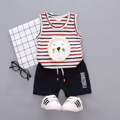 Set copii in doua culori cu imprimeu potrivit pentru fete si baieti