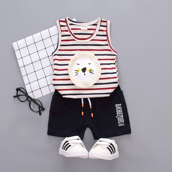 Set copii in doua culori cu imprimeu potrivit pentru fete si baieti