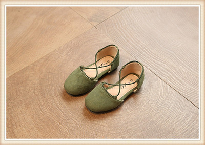 Sandale de piele intoarsa pentru copii pentru fete in negru, cafea, verde si roz