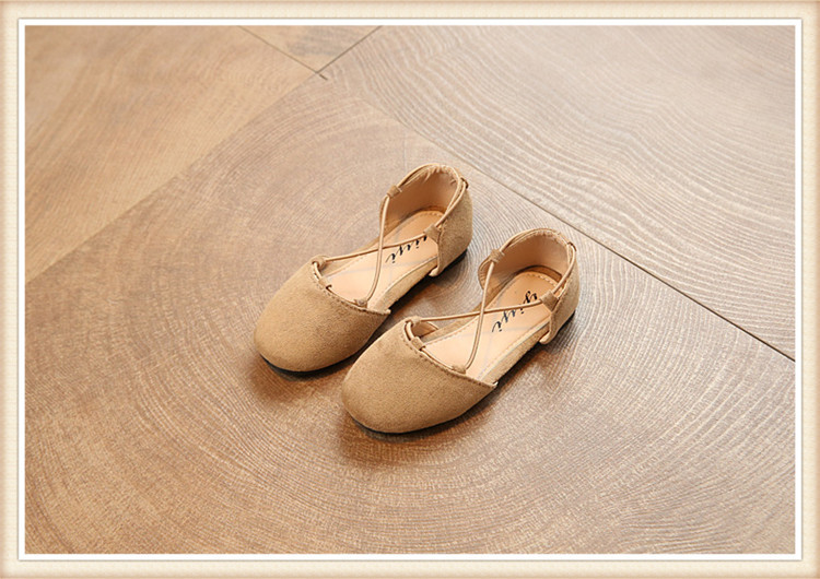 Sandale de piele intoarsa pentru copii pentru fete in negru, cafea, verde si roz