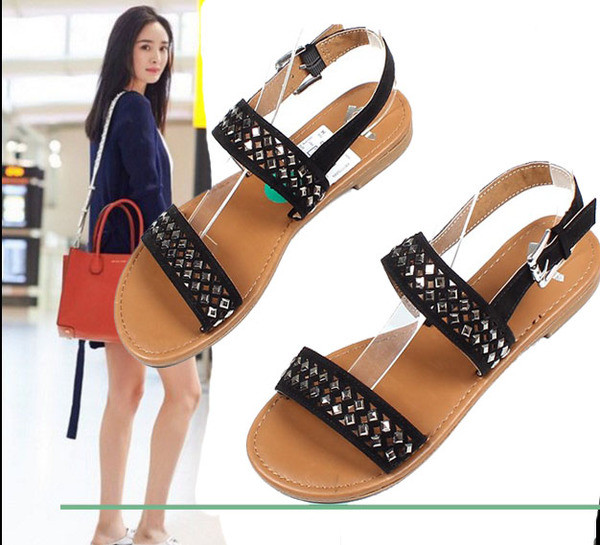 Ежедневни черни дамски сандали