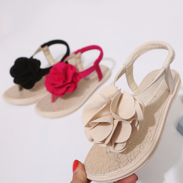 Sandale de vara pentru copii pentru fete in negru, rosu si bej