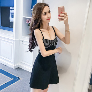 Rochie scurta de vara cu bretele subtiri