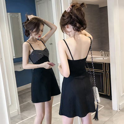 Rochie scurta de vara cu bretele subtiri