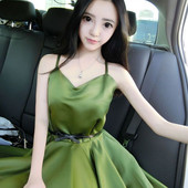 Rochie de dama din satin in mai multe culori