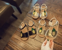 Sandale copii pentru fete cu decor ananas in trei culori