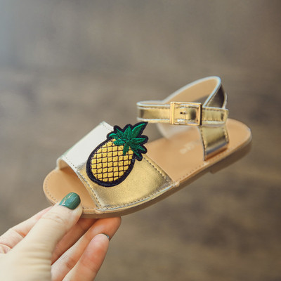 Sandale copii pentru fete cu decor ananas in trei culori