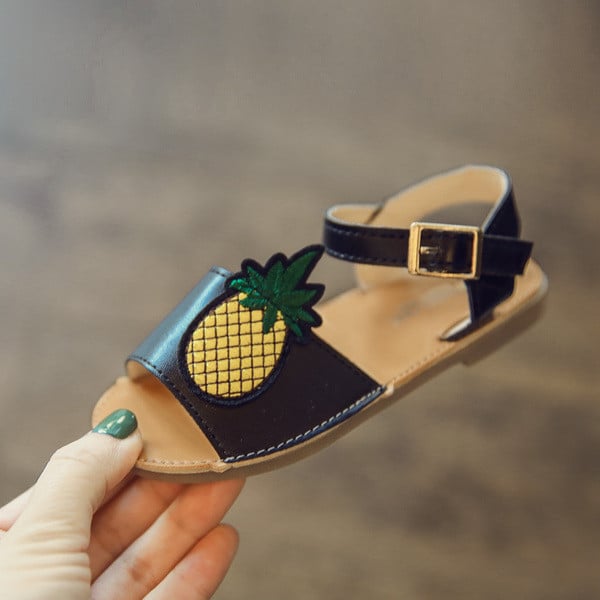 Sandale copii pentru fete cu decor ananas in trei culori