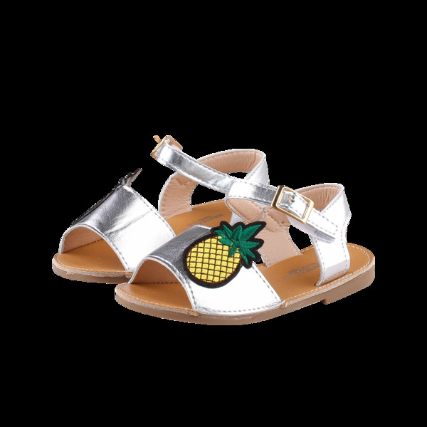 Sandale copii pentru fete cu decor ananas in trei culori