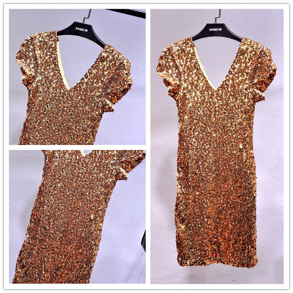 Κομψό sequined φόρεμα σε διάφορα χρώματα